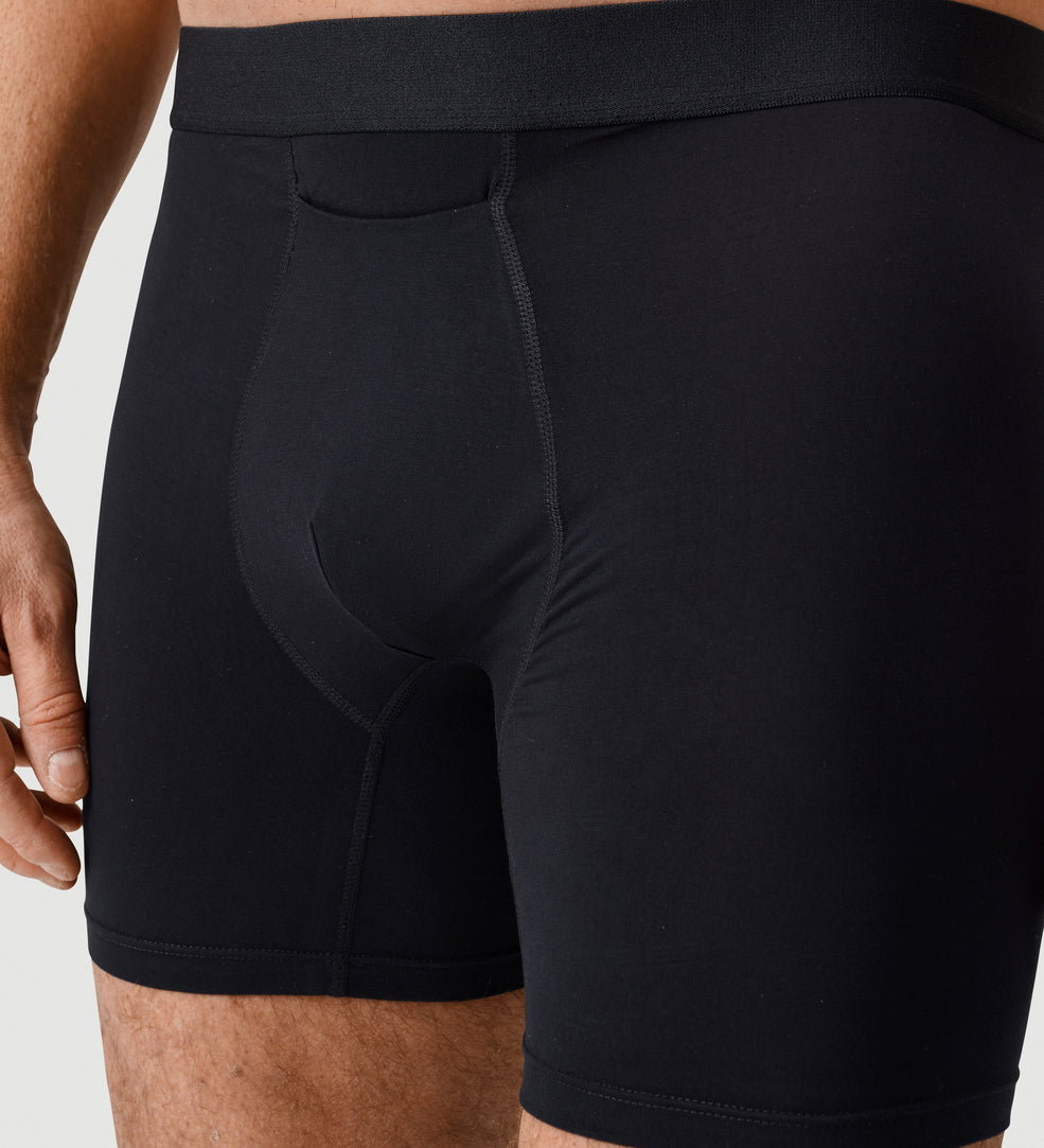 Bambus boxershorts og med LastDrop Technology™ - med gylp og benlængde 10 cm