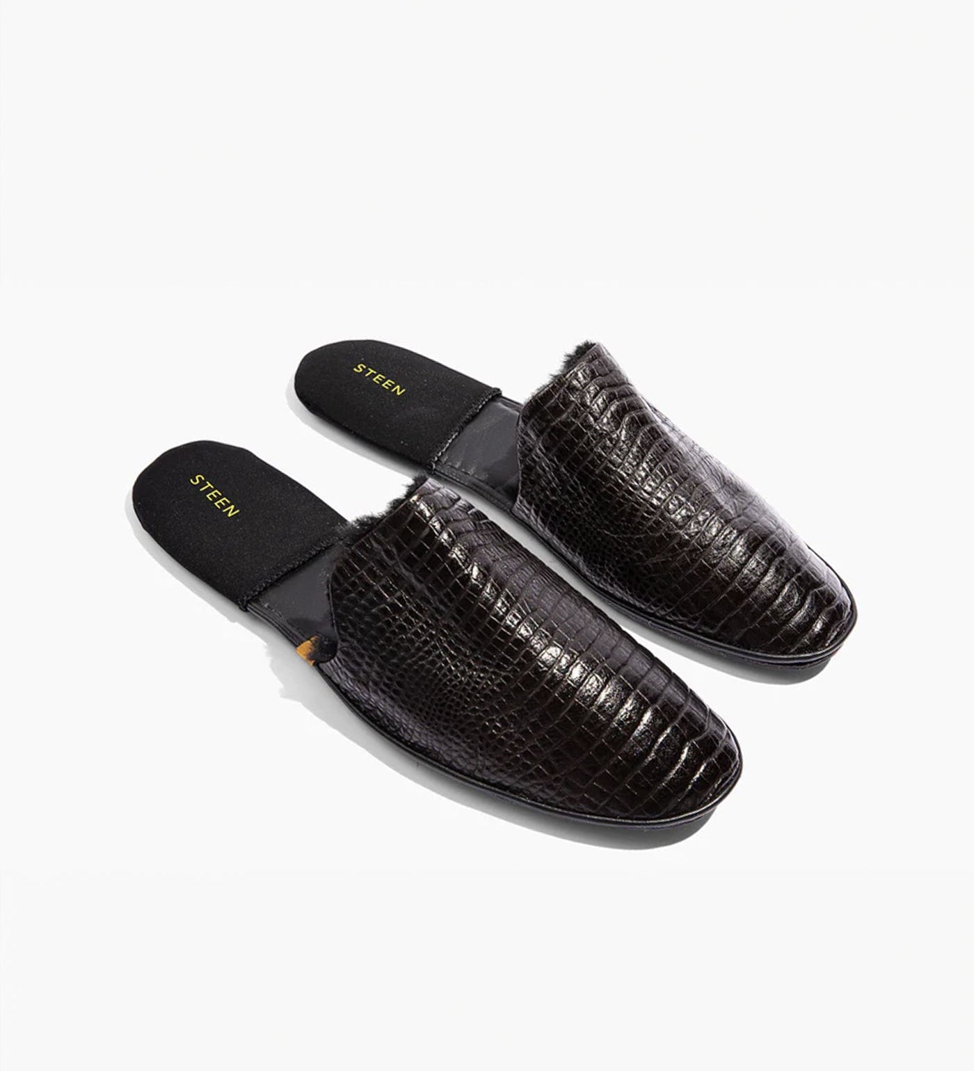 Foldbare Travel Slippers i lammeskind med øko-pels til mænd 