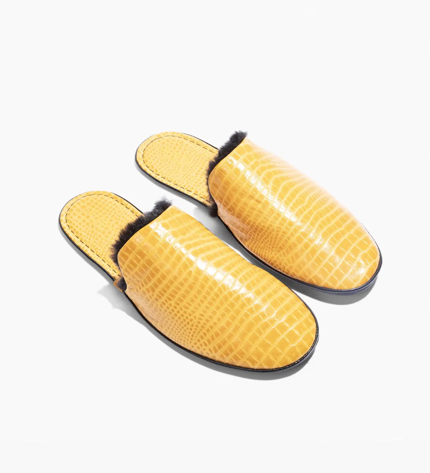 Foldbare Travel Slippers i lammeskind med øko-pels til mænd 