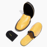 Foldbare Travel Slippers i lammeskind med øko-pels til mænd 